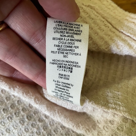 We the Free Ivory Turtleneck Slouch Long Ottoman Sweater Sz Small S - Picture 8 of 15